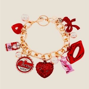 New Betsey Johnson Bracelet love  Charms